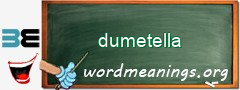 WordMeaning blackboard for dumetella